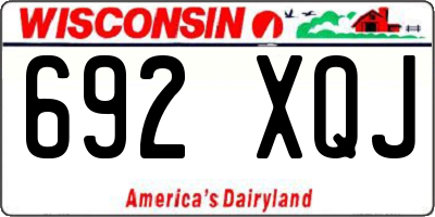 WI license plate 692XQJ