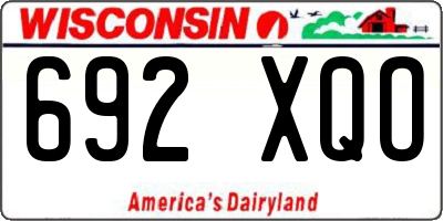 WI license plate 692XQO