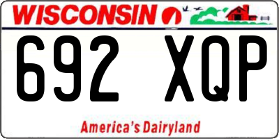WI license plate 692XQP