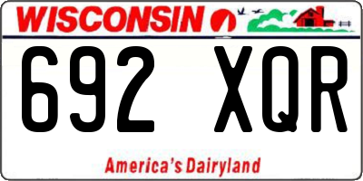 WI license plate 692XQR
