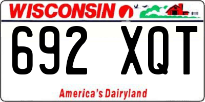 WI license plate 692XQT