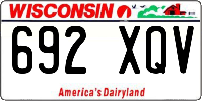 WI license plate 692XQV