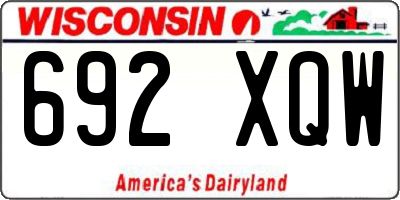 WI license plate 692XQW