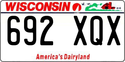 WI license plate 692XQX