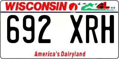 WI license plate 692XRH
