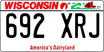 WI license plate 692XRJ