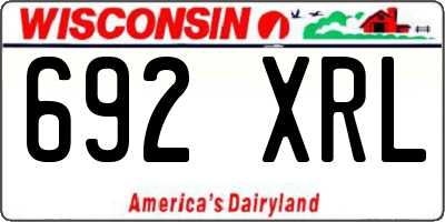 WI license plate 692XRL