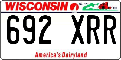 WI license plate 692XRR
