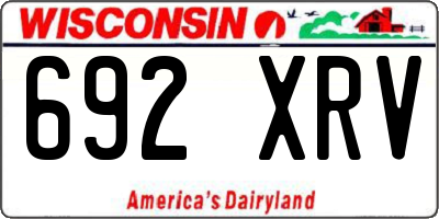 WI license plate 692XRV