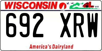 WI license plate 692XRW