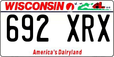 WI license plate 692XRX