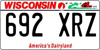 WI license plate 692XRZ