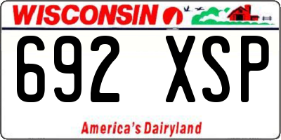 WI license plate 692XSP