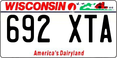 WI license plate 692XTA