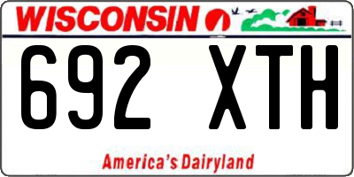 WI license plate 692XTH