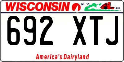 WI license plate 692XTJ