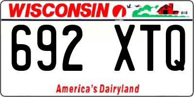 WI license plate 692XTQ