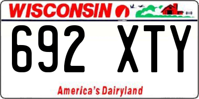 WI license plate 692XTY