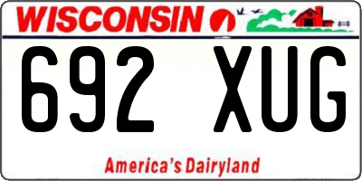 WI license plate 692XUG
