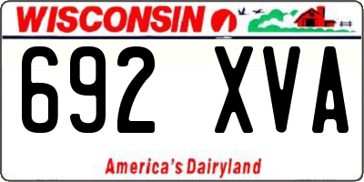 WI license plate 692XVA