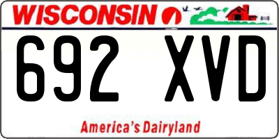 WI license plate 692XVD