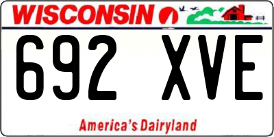 WI license plate 692XVE