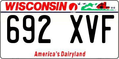 WI license plate 692XVF