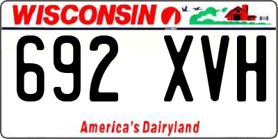 WI license plate 692XVH