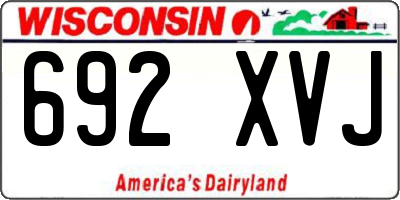 WI license plate 692XVJ
