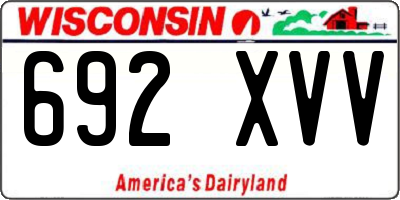 WI license plate 692XVV