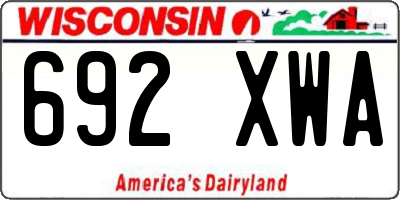 WI license plate 692XWA