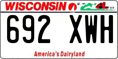 WI license plate 692XWH