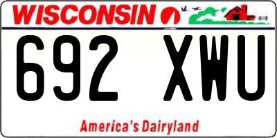 WI license plate 692XWU