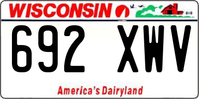 WI license plate 692XWV