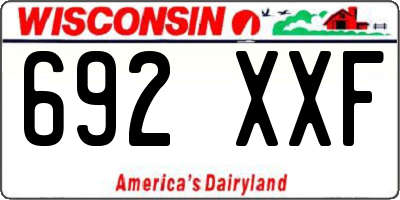 WI license plate 692XXF