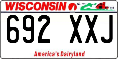 WI license plate 692XXJ