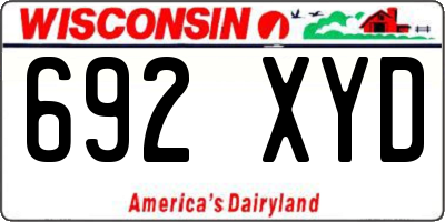 WI license plate 692XYD