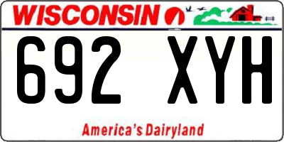 WI license plate 692XYH