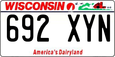WI license plate 692XYN