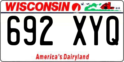 WI license plate 692XYQ