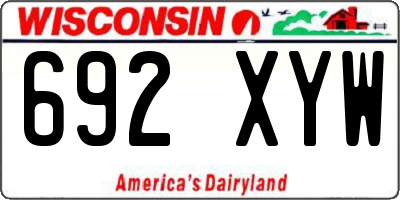 WI license plate 692XYW