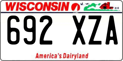 WI license plate 692XZA
