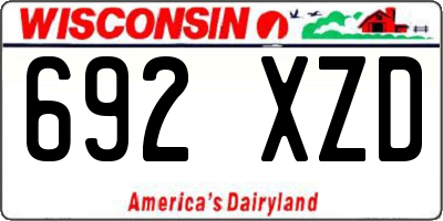 WI license plate 692XZD