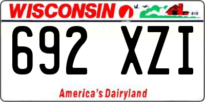 WI license plate 692XZI