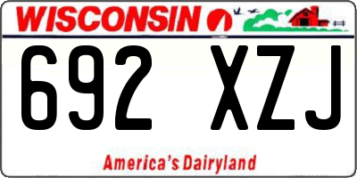 WI license plate 692XZJ