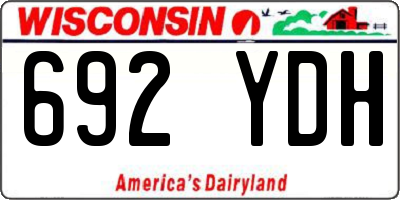 WI license plate 692YDH