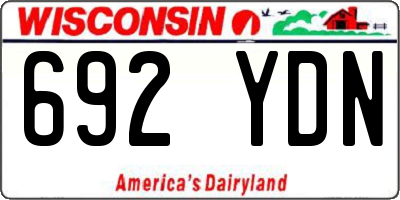 WI license plate 692YDN