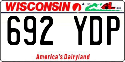 WI license plate 692YDP
