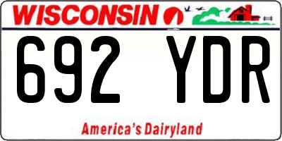 WI license plate 692YDR