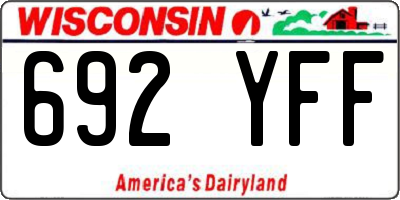 WI license plate 692YFF